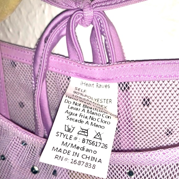 iHEARTRAVE two piece purple sequin bikini top - Picture 3 of 3